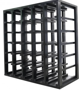 black trellis wine cube