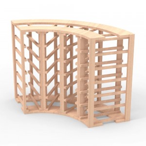 corner wine rack-pine