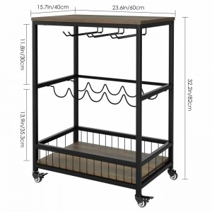 Wine Display Rack with Glass Rack