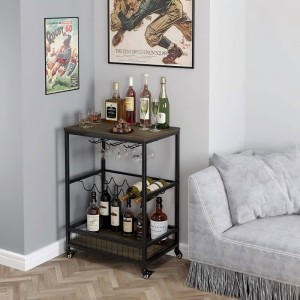 Wine Display Rack with Glass Rack