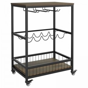 Wine Display Rack with Glass Rack