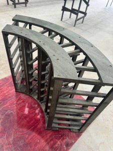 corner wine rack-black